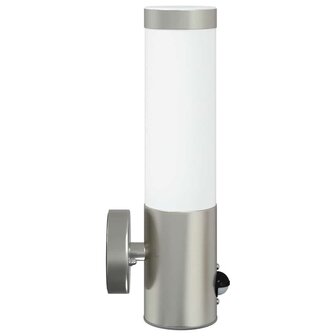Buitenwandlampen 2 pcs Zilver 12 x 7.5 x 29 cm Roestvrij staal 6