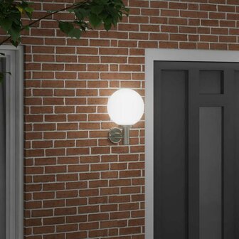 Buiten Wandlamp Zilver 28 x 25 x 38 cm Roestvrij staal 3