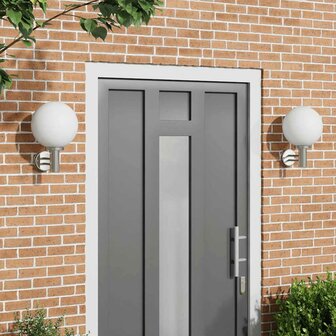 Buitenwandlampen 2 pcs Zilver 28 x 25 x 38 cm Roestvrij staal 1