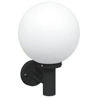 Buiten Wandlamp Zwart 28 x 25 x 38 cm Roestvrij staal 2