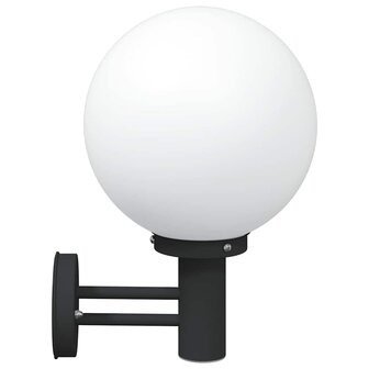 Buiten Wandlamp Zwart 28 x 25 x 38 cm Roestvrij staal 5