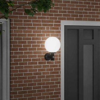 Buiten Wandlamp Zwart 28 x 25 x 38 cm Roestvrij staal 3