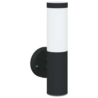 Buiten Wandlamp Zwart 15 x 7.5 x 33 cm Roestvrij staal 2