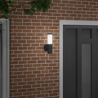 Buiten Wandlamp Zwart 15 x 7.5 x 33 cm Roestvrij staal 3
