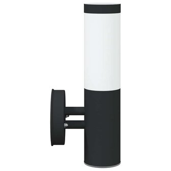 Buiten Wandlamp Zwart 15 x 7.5 x 33 cm Roestvrij staal 5