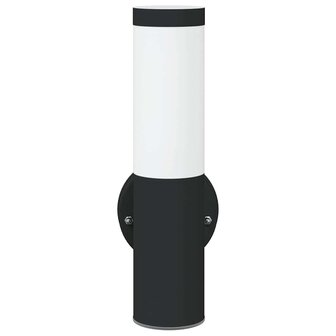 Buitenwandlampen 2 pcs Zwart 15 x 7.5 x 33 cm Roestvrij staal 5