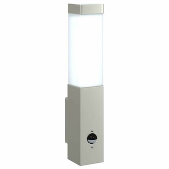 Buitenwandlamp Zilver 10.5 x 6 x 35 cm Roestvrij staal 9