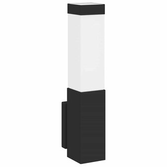Buitenwandlampen 2 pcs Zwart 10.5 x 6 x 35 cm Roestvrij staal 4
