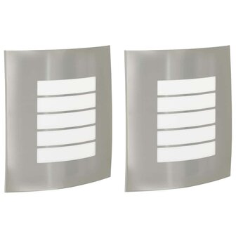 Buitenwandlampen 2 pcs Zilver 23.5 x 10.5 x 26 cm 2