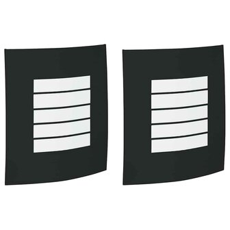 Buitenwandlampen 2 pcs Zwart 23.5 x 10.5 x 26 cm 2