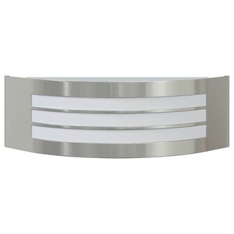 Buitenwandlampen 2 pcs Zilver 32 x 10 x 10 cm Roestvrij staal 5