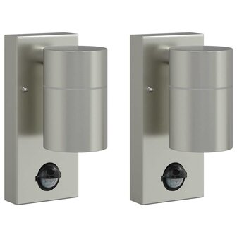 Buitenwandlampen 2 pcs Zilver 6.5 x 10.5 x 16 cm 2
