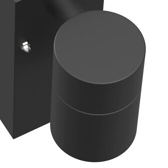 Buitenwandlampen 2 pcs Zwart 6.5 x 10.5 x 16 cm Roestvrij staal 8
