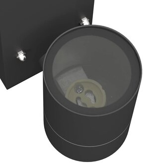 Buitenwandlampen 2 pcs Zwart 6.5 x 10.5 x 16 cm Roestvrij staal 9