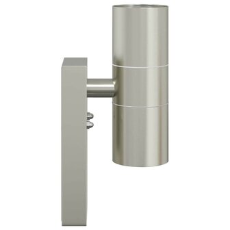 Buitenwandlampen 2 pcs Zilver 7 x 10 x 22 cm Roestvrij staal 6