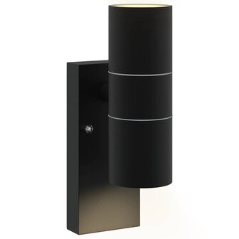 Buitenwandlamp Zwart 7 x 10 x 22 cm Roestvrij staal 9