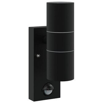 Buitenwandlamp Zwart 7 x 10 x 22 cm Roestvrij staal 2