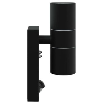 Buitenwandlampen 2 pcs Zwart 7 x 10 x 22 cm Roestvrij staal 6