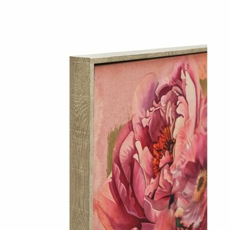 Schilderij Home ESPRIT Roze Blommor Fluweel Shabby Chic 103 x 4,5 x 143 cm 2