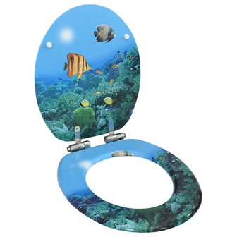 Toiletbril met soft-close deksel diepzee MDF 1