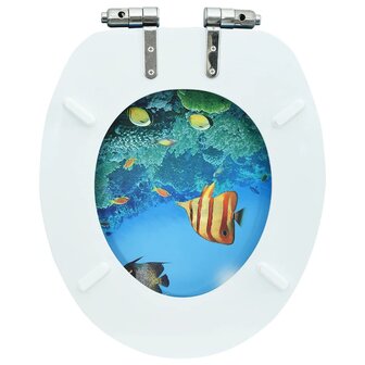 Toiletbril met soft-close deksel diepzee MDF 7