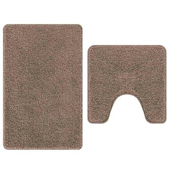 Badmat 2 pcs Bruin 50 x 50 cm Polypropyleen 2