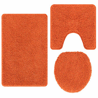Antislip Badmat Set 3 pcs Oranje 50 x 50 cm PP 2
