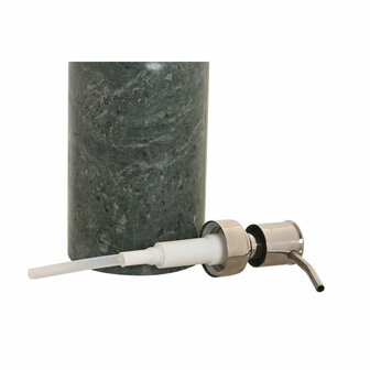 Zeepdispenser Home ESPRIT Groen Zilverkleurig Roestvrij staal Marmer Modern 7,5 x 7,5 x 18 cm 2
