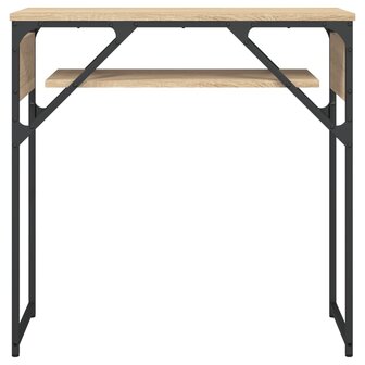 Wandtafel met schap 75x30x75 cm bewerkt hout sonoma eikenkleur 4