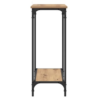Wandtafel met plank artisanaal eikenkleurig 75 x 30.5 x 75 cm 6