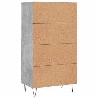 Hoge kast 60x36x110 cm bewerkt hout betongrijs 8