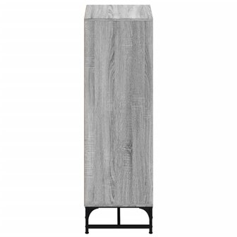 Hoge kast met glazen deuren 35x37x120 cm grijs sonoma eiken 7
