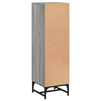 Hoge kast met glazen deuren 35x37x120 cm grijs sonoma eiken 8