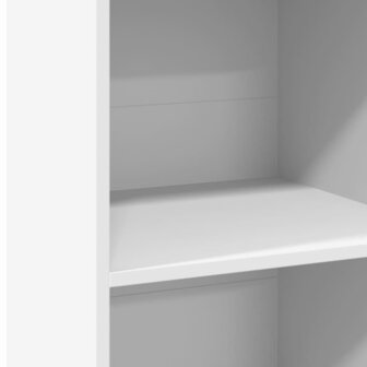 Hoge kast 45x41x124 cm bewerkt hout wit 7