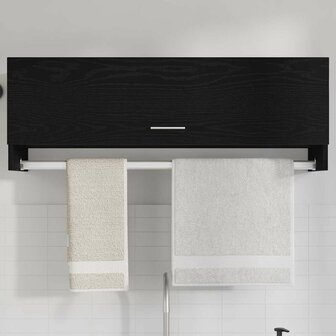Kledingkast met opslag Zwart 100 x 32.5 x 35 cm Bewerkt hout 5