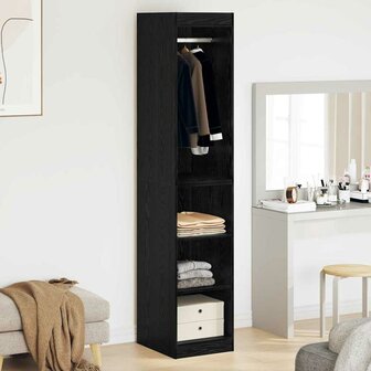Kledingkast met plank Zwart eiken 41 x 48 x 102 cm Bewerkt hout 4