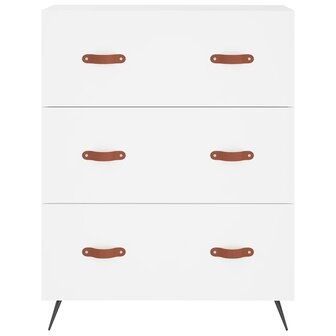 Ladekast 69,5x34x90 cm bewerkt hout wit 5