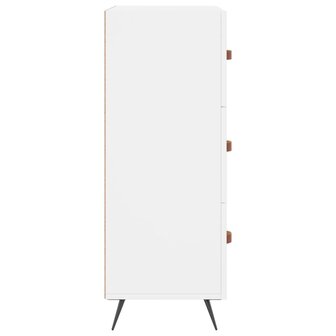 Ladekast 69,5x34x90 cm bewerkt hout wit 7