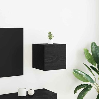 TV-kast Zwart 30.5 x 30 x 30 cm Bewerkt hout 1