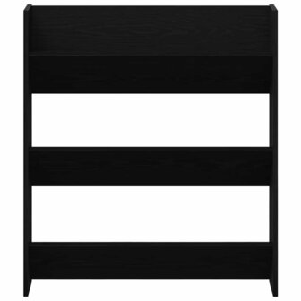 Wand Schoenenkast met plank 2 pcs Zwart eiken 80 x 18 x 90 cm 5