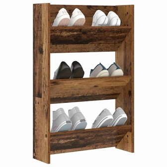 Wand Schoenenkasten met plank Anders Oud hout Bewerkt hout 3