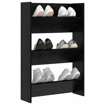 Wand Schoenenkasten met plank Anders Zwart eiken Bewerkt hout 3