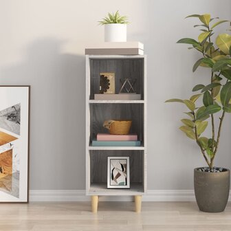 Dressoir 34,5x32,5x90 cm bewerkt hout grijs sonoma eikenkleurig 3