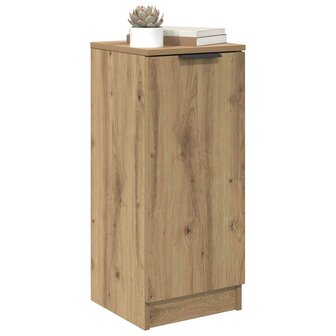Dressoir artisanaal eikenkleurig 30 x 30 x 70 cm Bewerkt hout 3