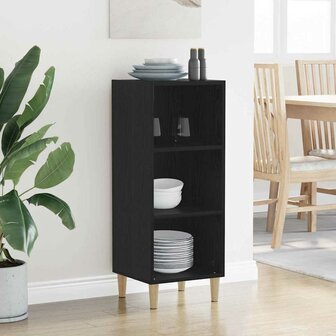 Dressoir Zwart eiken 32.5 x 34.5 x 90 cm Bewerkt hout 4