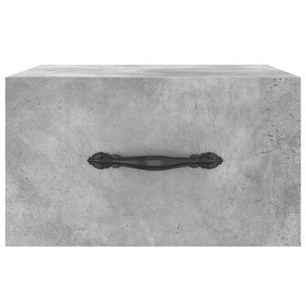 Nachtkastje wandgemonteerd 35x35x20 cm betongrijs 5