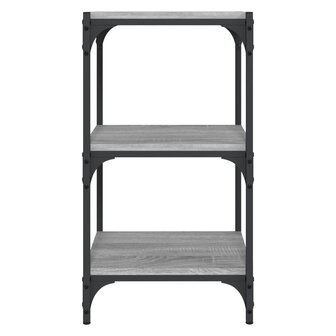 Boekenkast 40x33x70,5 cm hout en staal grijs sonoma eikenkleur 5