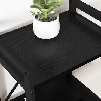 Boekenkast Zwart eiken 40 x 30 x 48.5 cm Bewerkt hout 4