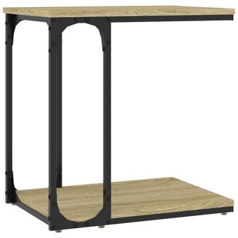 Bijzettafel 50x35x52 cm bewerkt hout sonoma eikenkleurig 2