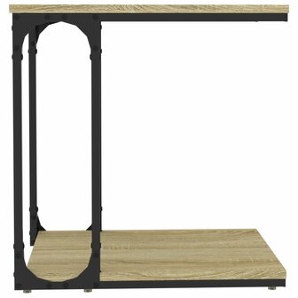 Bijzettafel 50x35x52 cm bewerkt hout sonoma eikenkleurig 5